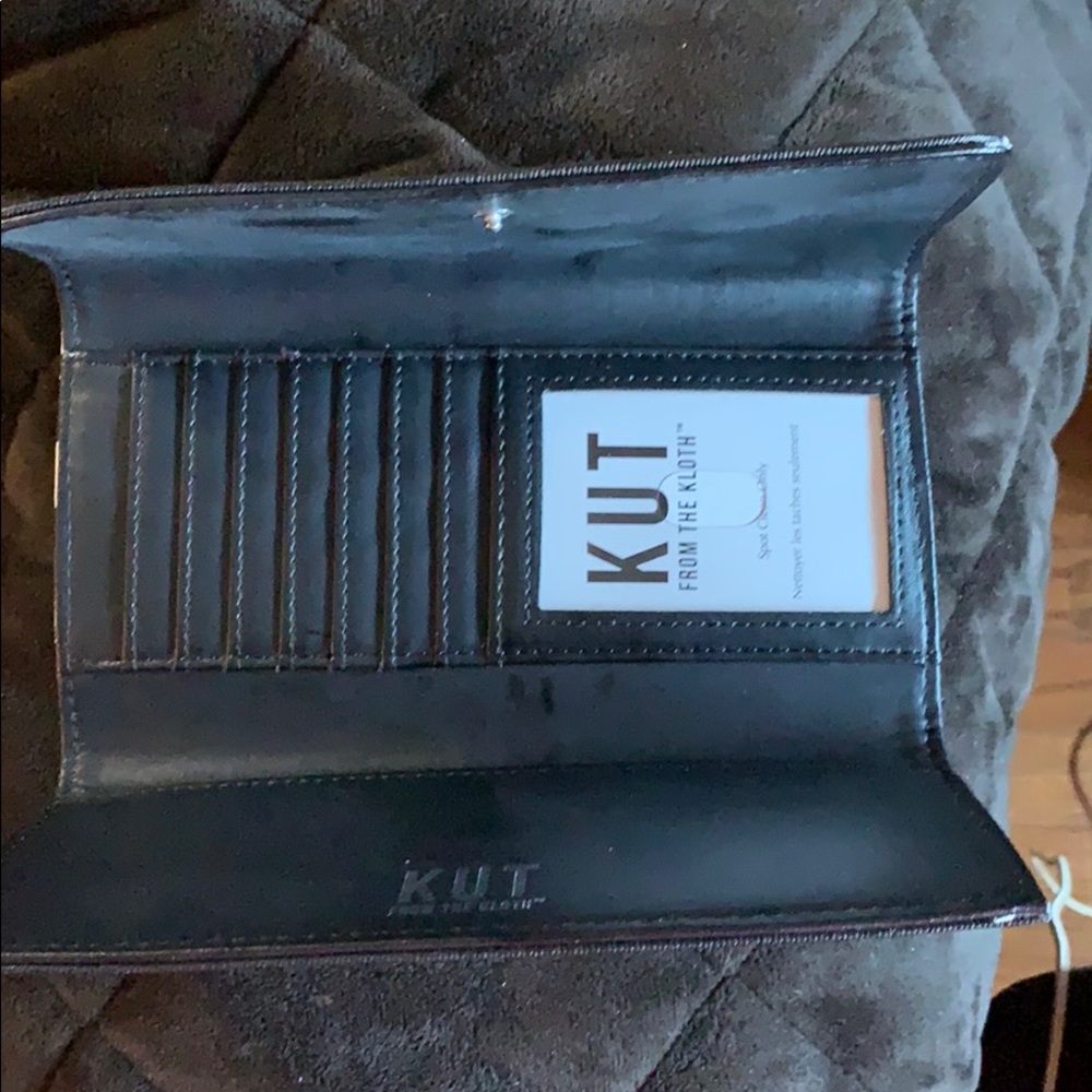 New kut  from cloth Wallet.Black white stripped. New - Picture 2 of 3